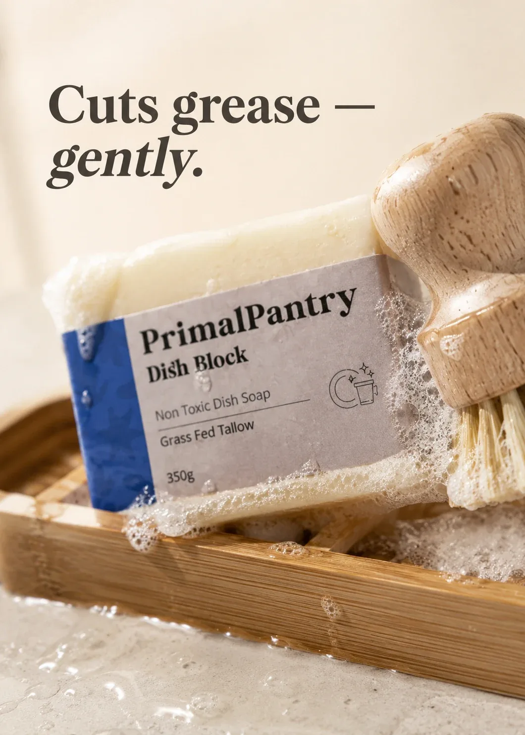 Cuts grease, gently