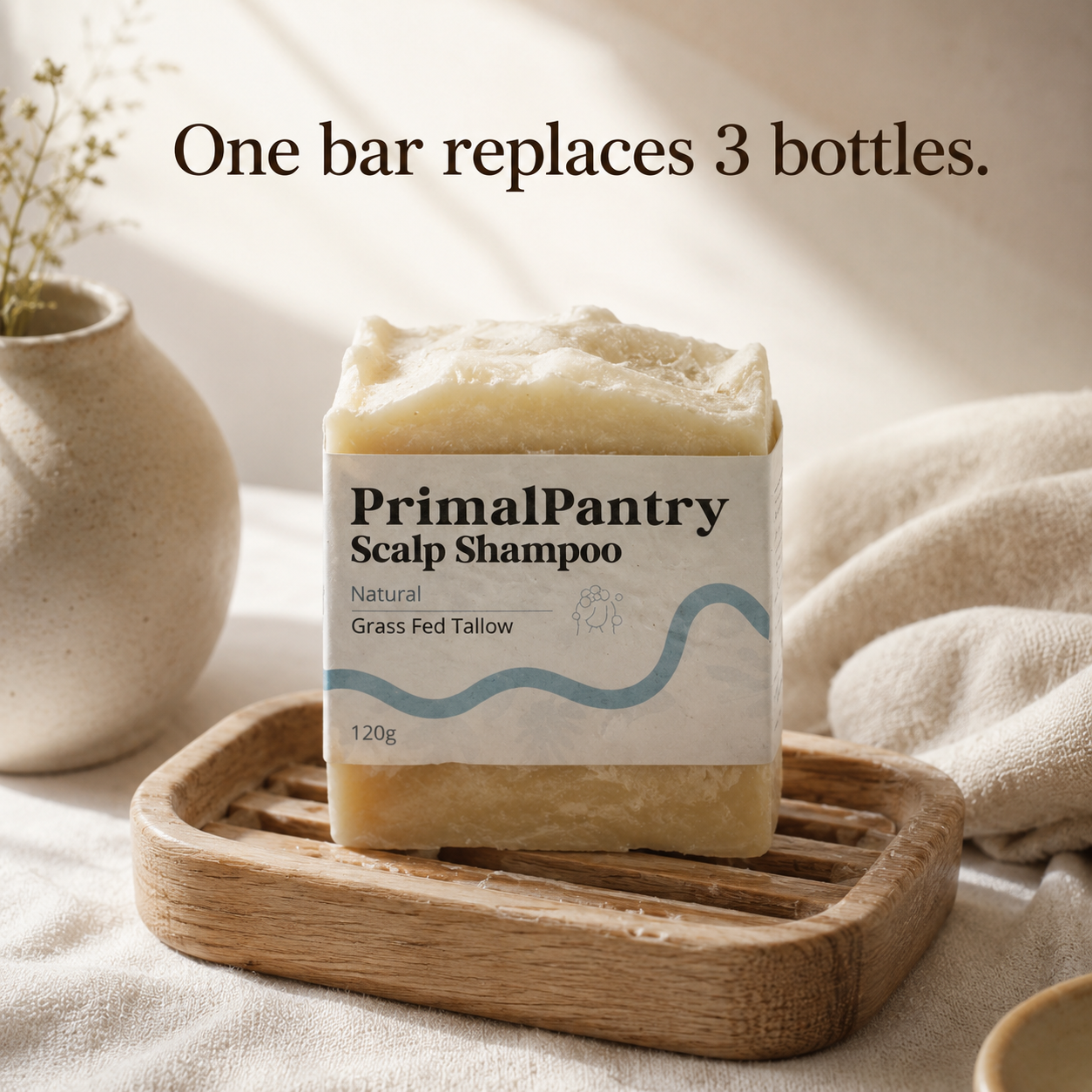 One bar replaces 3 bottles