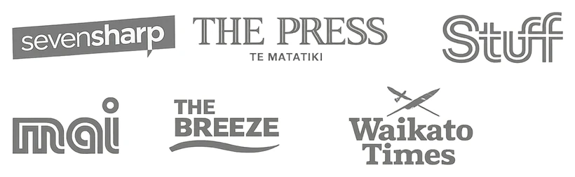 As featured on Seven Sharp, The Press, Stuff, Mai, The Breeze and Waikato Times
